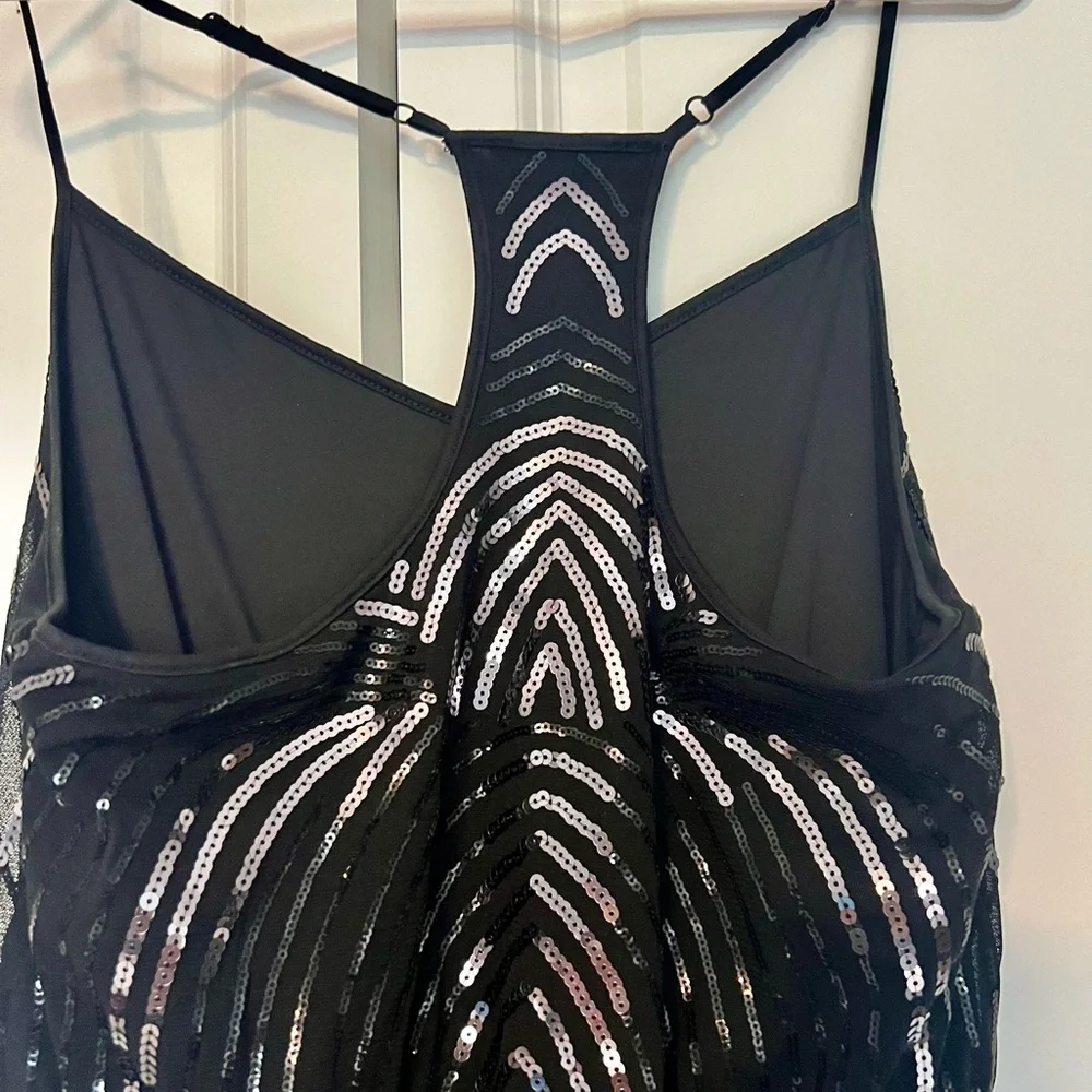 Express Sequined Racerback Dress, Size Medium, Like-New Condition - Picture 7 of 10